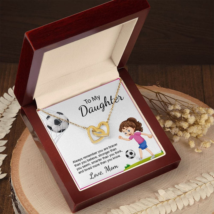 To My Daughter... Soccer Lovers Necklace From Mom