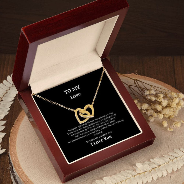 To My Love....Interlocking Hearts Necklace