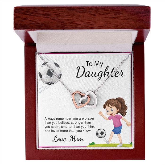 To My Daughter... Soccer Lovers Necklace From Mom