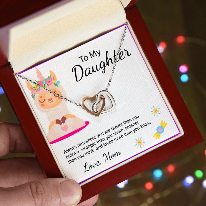 To My Daughter... Adorable Unicorn Necklace From Mom