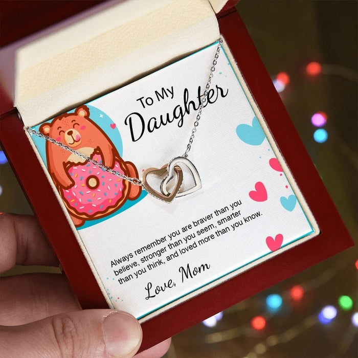 To My Daughter... Happy Bear Necklace From Mom