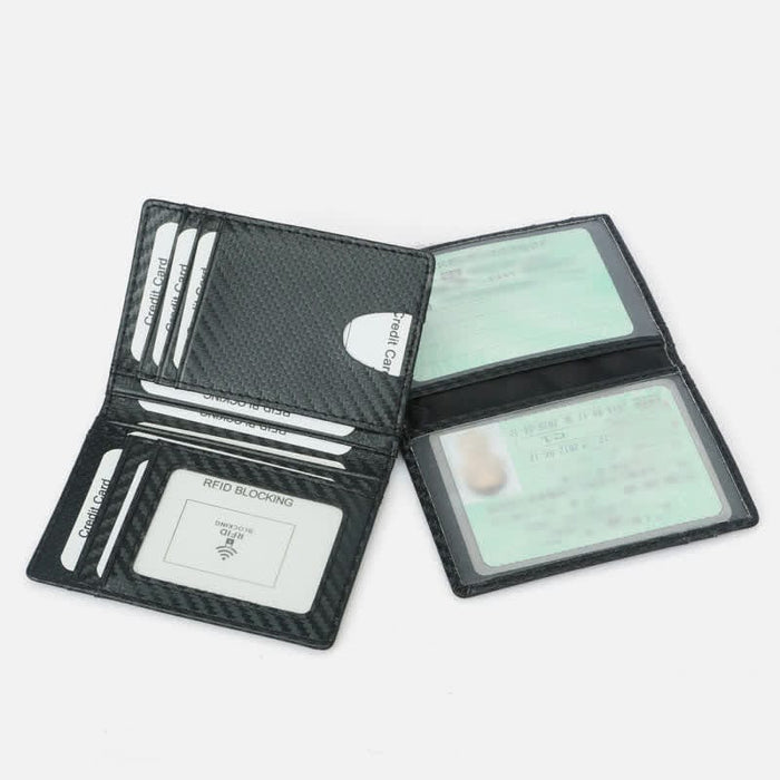 Minimalist Wallet for Men RFID Blocking Genuine Leather Bifold Card Holder