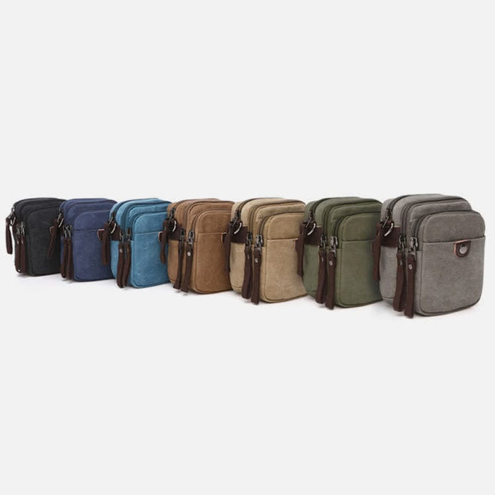 Belt Loop Holster Phone Purse Small Canvas Crossbody Side Shoulder Bag