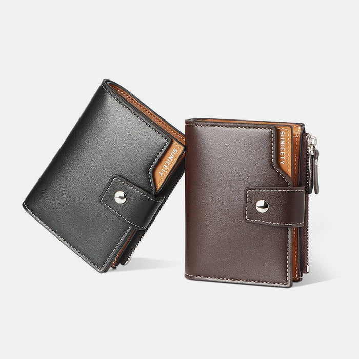 Leather Wallet for Men RFID Wallet Credit Card Holder with Multi-Slots