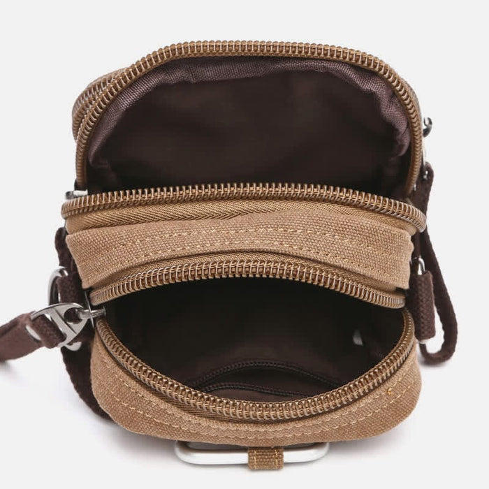 Belt Loop Holster Phone Purse Small Canvas Crossbody Side Shoulder Bag