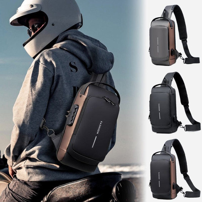 Waterpoof Sling Bag Crossbody Backpack for Men Anti-Theft Sling Backpack Daypack