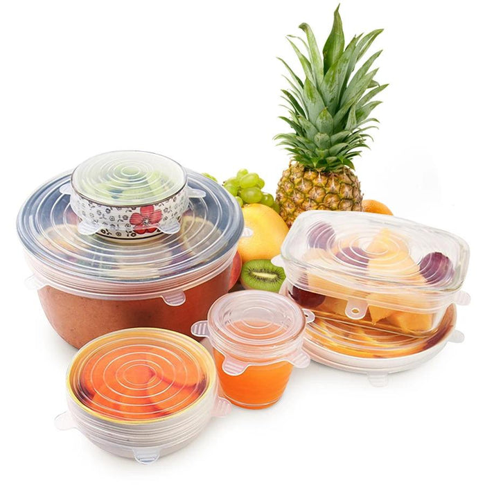 white silicon container lids