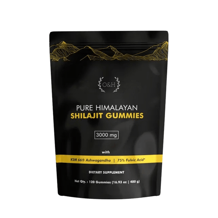 Pure Himalayan Shilajit Gummies Gold | 120 Gummy | Pouch