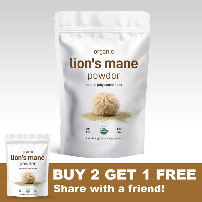 Organic Lions Mane Mushroom Supplement Powder