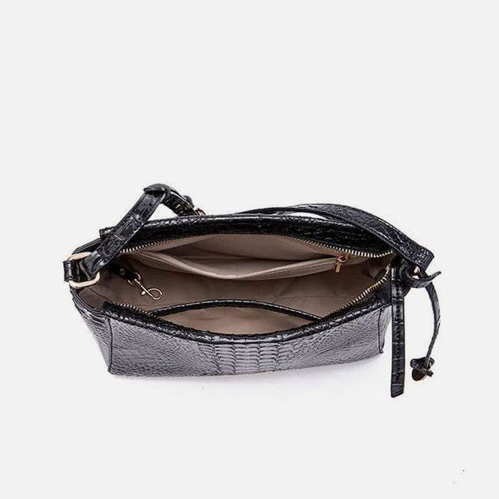 Crossbody Bag for Women Fashion Crocodile Grain Leather Handbag Purses