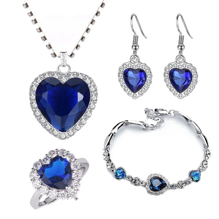 "My Heart Will Go On" Heart of the Ocean Jewelry Set