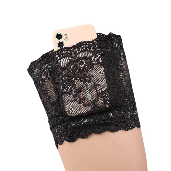 Lace Garter Mobile Phone Pocket
