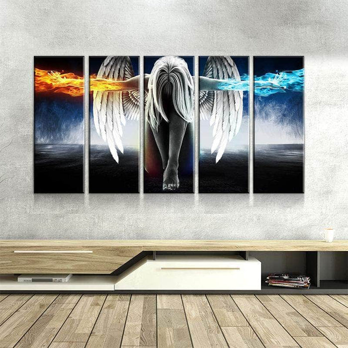 Wings of Wonder Fire & Ice Canvas Wall Art