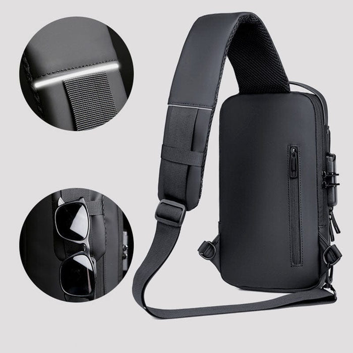 Waterpoof Sling Bag Crossbody Backpack for Men Anti-Theft Sling Backpack Daypack