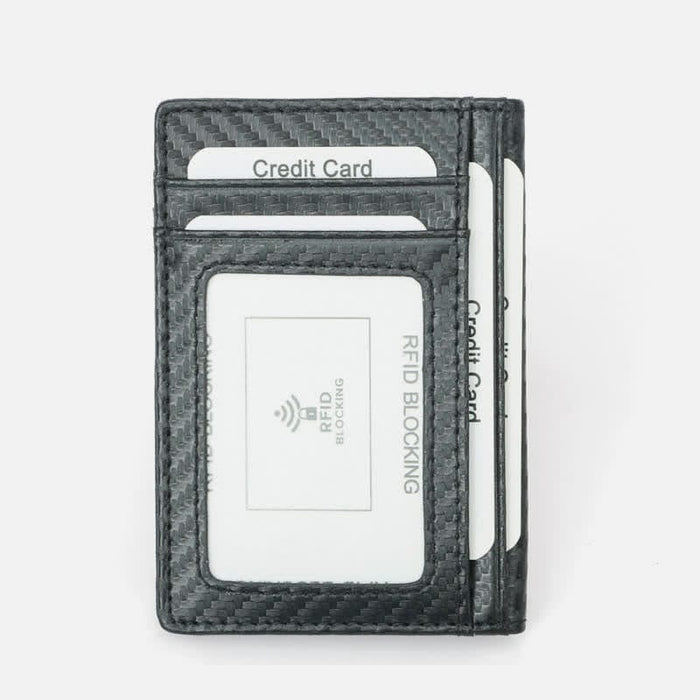 Minimalist Wallet for Men RFID Blocking Genuine Leather Bifold Card Holder