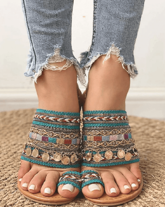 Boho Style Toe Ring Sandals O H