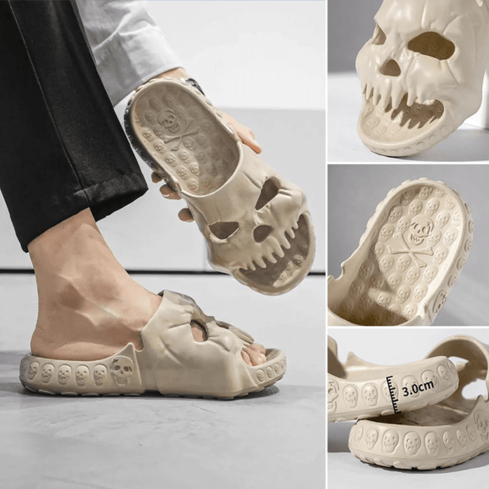 Skull Slidez Single Band Sandals