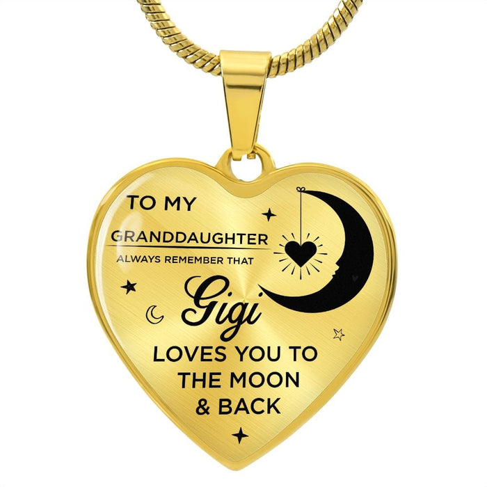 To My Granddaughter... Love, Gigi - Heart Necklace