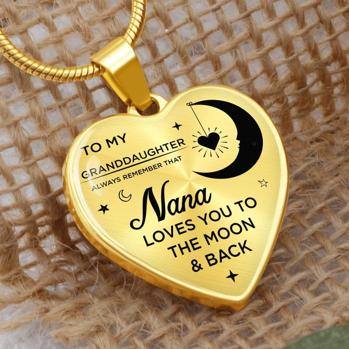 To My Granddaughter... Love, Nana - Heart Necklace