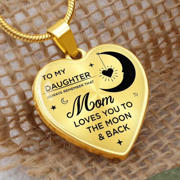 To My Daughter... Love, Mom - Heart Necklace