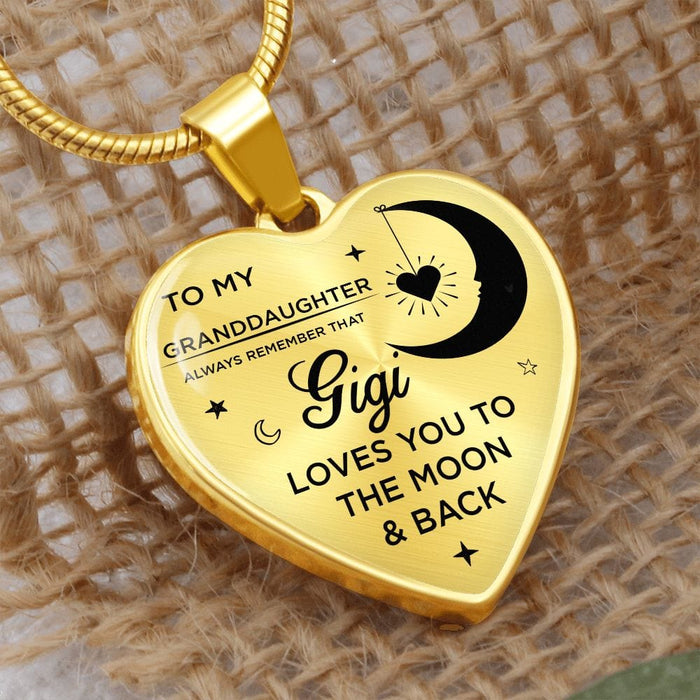 To My Granddaughter... Love, Gigi - Heart Necklace