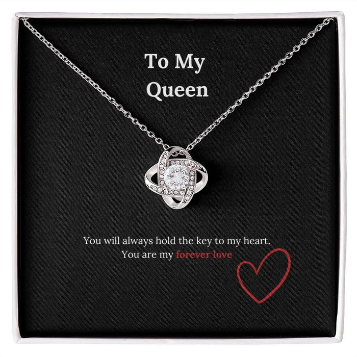 To My Queen, My Forever Love - Love Knot Necklace