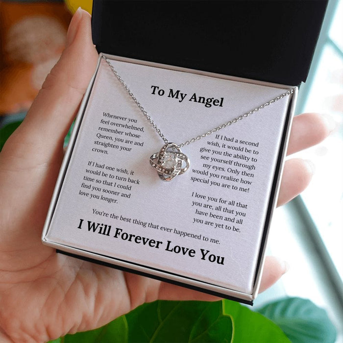 To My Angel... Beautiful Love Knot Necklace