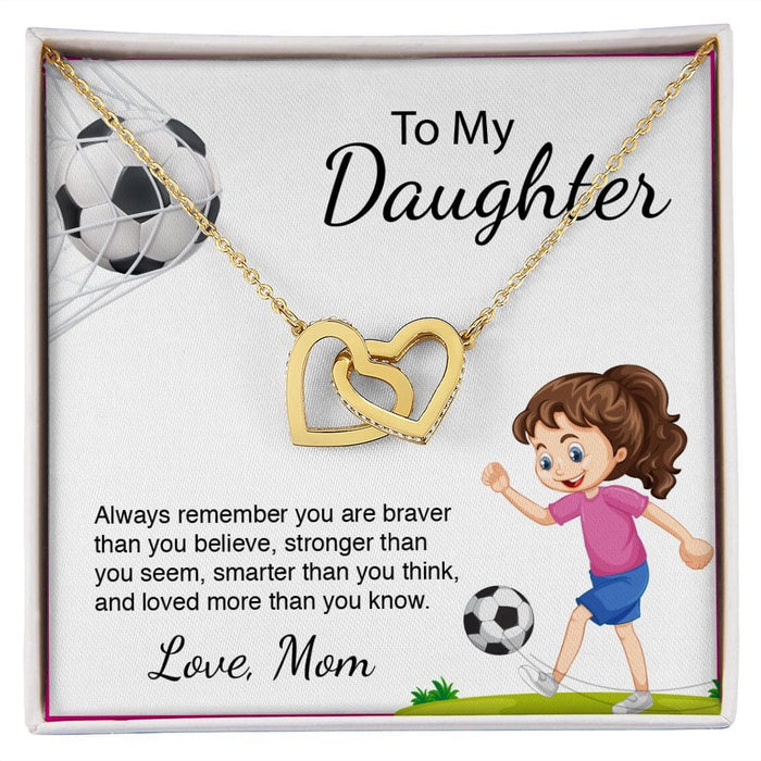 To My Daughter... Soccer Lovers Necklace From Mom