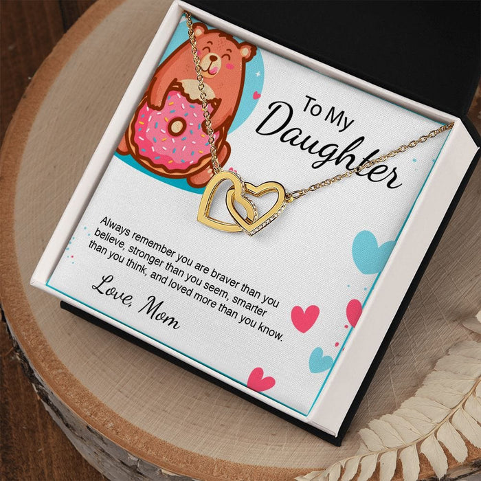 To My Daughter... Happy Bear Necklace From Mom
