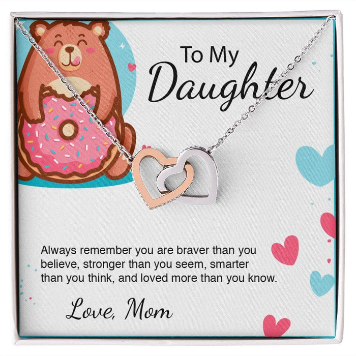To My Daughter... Happy Bear Necklace From Mom