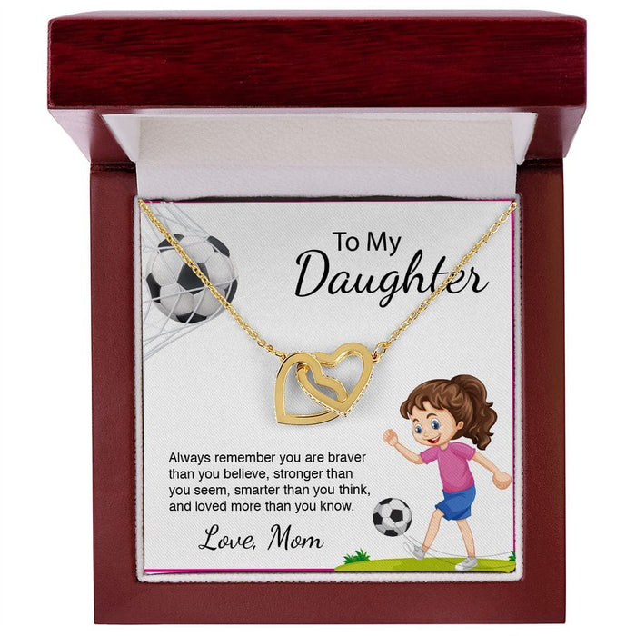 To My Daughter... Soccer Lovers Necklace From Mom