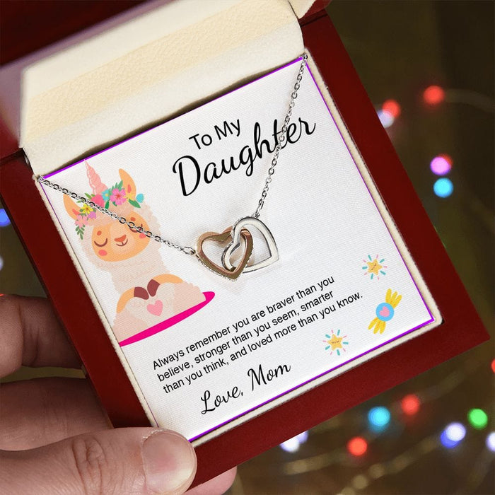 To My Daughter... Adorable Unicorn Necklace From Mom