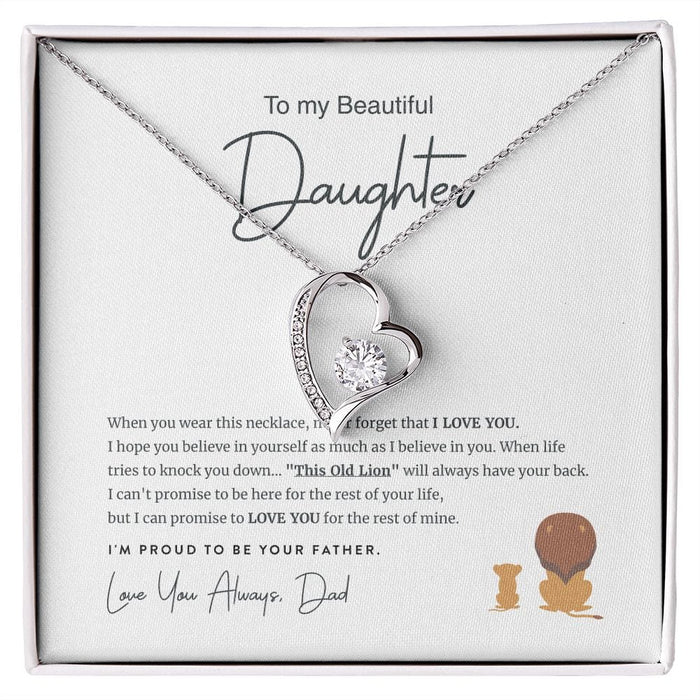 To My Beautiful Daughter... Love Dad - Forever Love Necklace