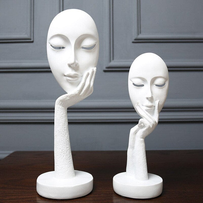 3D Face Mask Abstract Sculpture Decorative Art