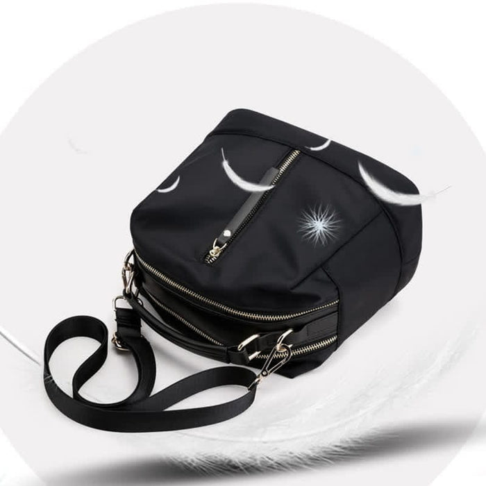 Double Zip Small Crossbody Bag Handbag for Women Lightweight houlder Purses