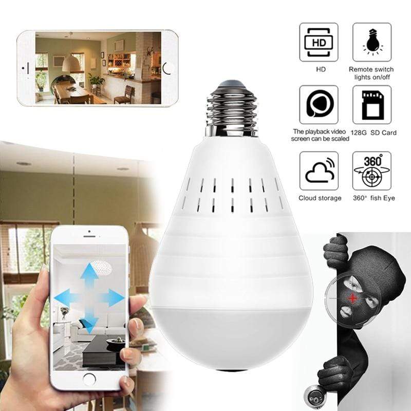 LED Wireless Panoramic (360) Home Security Light Bulb — O&H